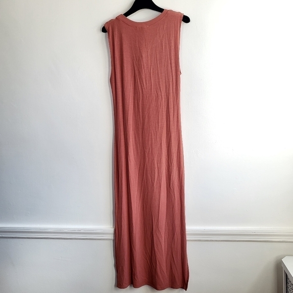 New WeWoreWhat Ribbed Knit Slip Bodycon Midi Dress In Clay NWT Size Medium - Picture 10 of 14
